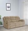 Santos Fabric 3 Seater Manual Recliner In Beige Colour