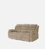 Santos Fabric 3 Seater Manual Recliner In Beige Colour