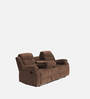 Santos Fabric 3 Seater Manual Recliner In Brown Colour