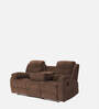 Santos Fabric 3 Seater Manual Recliner In Brown Colour