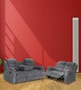 Zerodha Manual Recliner Sofa Set (3+2) in Grey Colour