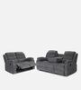 Zerodha Manual Recliner Sofa Set (3+2) in Grey Colour