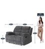 Zerodha Manual Recliner Sofa Set (3+2) in Grey Colour