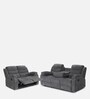 Zerodha Manual Recliner Sofa Set (3+2) in Grey Colour