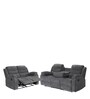 Zerodha Manual Recliner Sofa Set (3+2) in Grey Colour