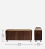 zest Shoe Rack with Seating in Teak Finish