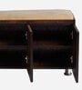 zest Shoe Rack with Seating in Teak Finish