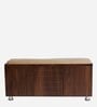 zest Shoe Rack with Seating in Teak Finish