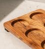 Set of 6 Zest Storage Jar Set Glass & Acacia Wood with Tray