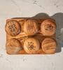 Set of 6 Zest Storage Jar Set Glass & Acacia Wood with Tray
