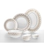 Zestin White Glass Dinner Set (Pack of 27)