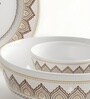 Zestin White Glass Dinner Set (Pack of 27)