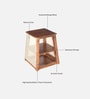 Zeta Mango Wood End Table In Tubbaq Finish