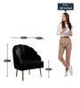 Zeus Lounge Chair In Black Colour