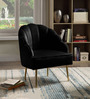 Zeus Lounge Chair In Black Colour