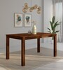 Zeven Sheesham Wood 6 Seater Dining Table in Scratch Resistant Provincial Teak Finish