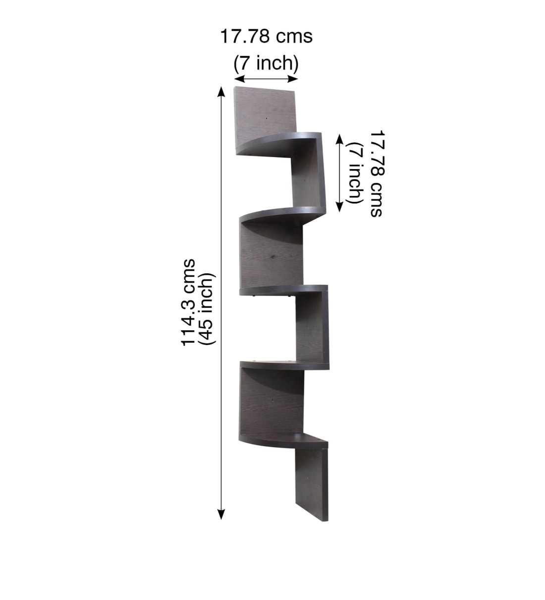 Buy Zig Zag Wall Mounted Engineered Wood Corner Wall Shelve By Random Online Corner Wall 7081