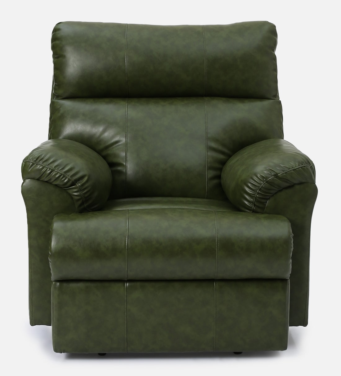 Buy Zilpah Leatherette 1 Seater Manual Recliner In Olive Green Color By
