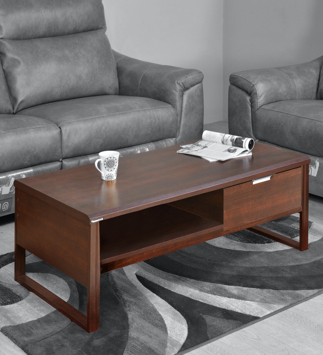 Buy Zina Coffee Table In Walnut Colour By Nilkamal Online 