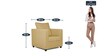 Zink Straight Line Sofa Set (3+1+1) in Beige Colour