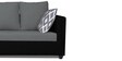 Zink Straightline 3 Seater Sofa In Black Grey Colour
