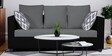 Zink Straightline 3 Seater Sofa In Black Grey Colour