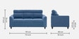Zivo Fabric 3 Seater Sofa in Twilight Blue Colour