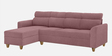 Zivo Plus Fabric LHS &RHS Convertible Sectional Sofa In Dusky Pink Colour
