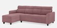 Zivo Plus Fabric LHS &RHS Convertible Sectional Sofa In Dusky Pink Colour