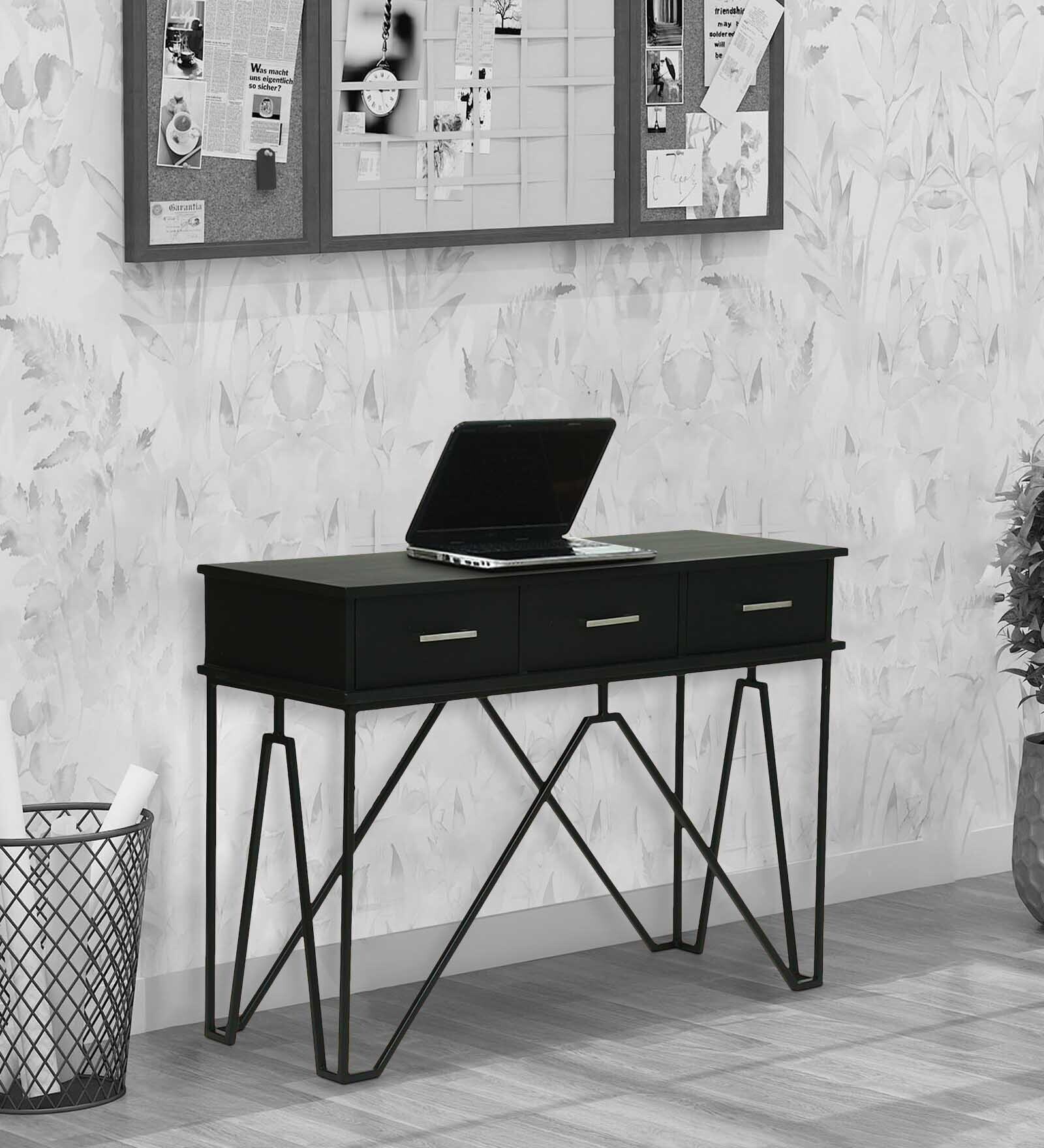 Ziggy Metal Study Table In Black Colour