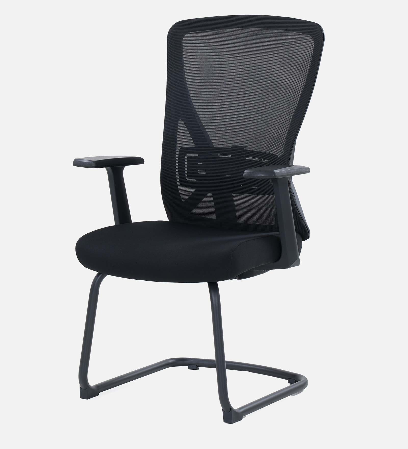 Zita Breathable Mesh Cantilever Chair In Black Colour Zita Breathable Mesh Cantilever Chair In Black Colour