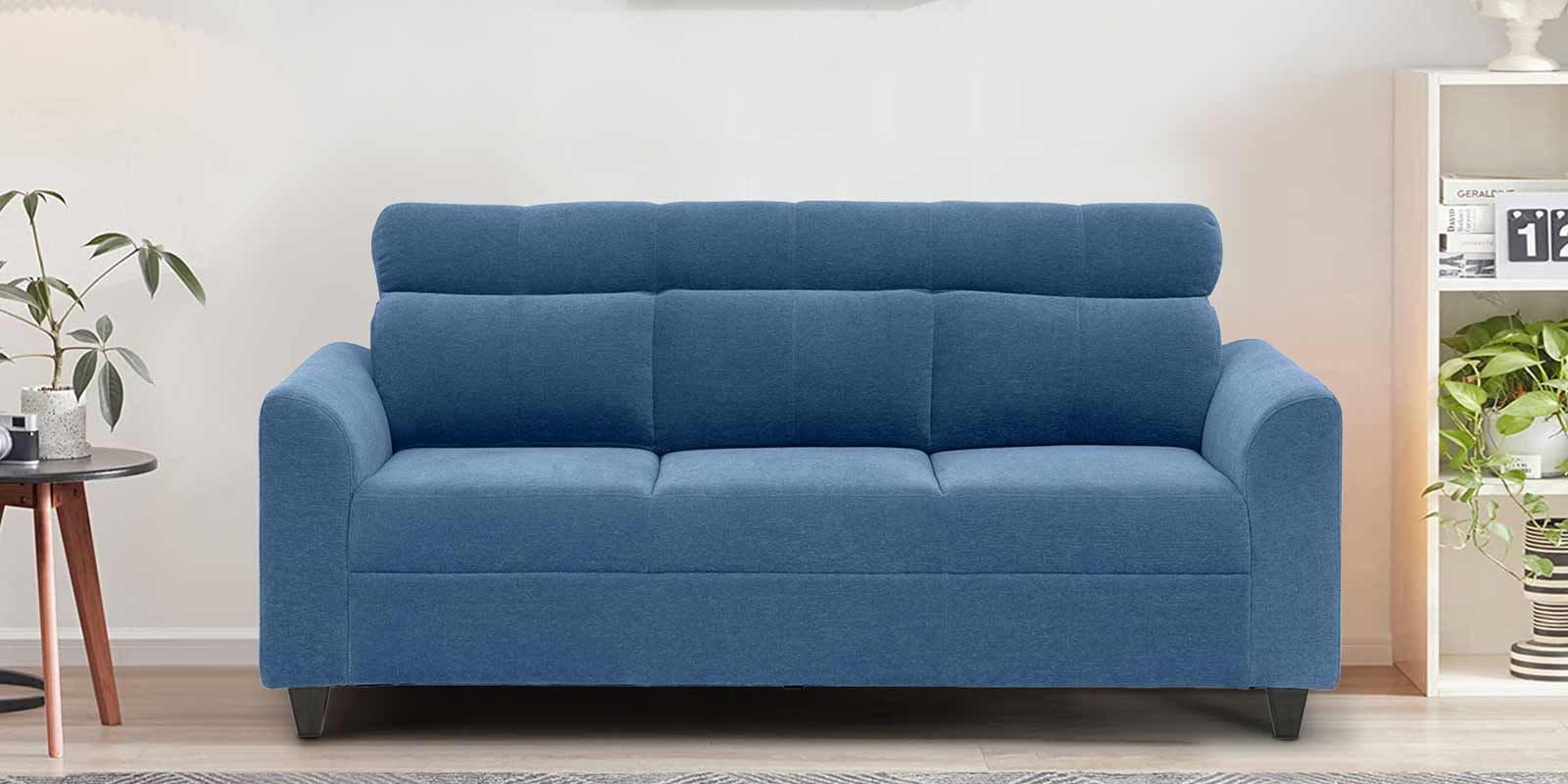 Zivo Fabric 3 Seater Sofa in Twilight Blue Colour