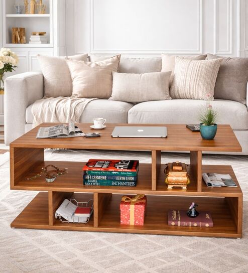 Zig zag Table Coffee table In Noce Lyon Finish