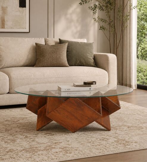 Zina Storage Centre Table In Teak Finish