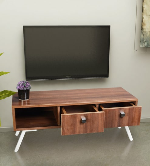 Buy Zirka Tv Unit In Brown Finish By Addy Design Online Mid