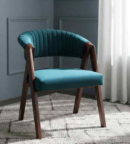 Ziva Teak Wood Arm Chairs In Brown Finish