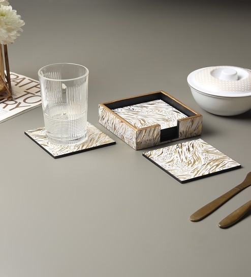 Zivra Gold  Coaster Set of 6