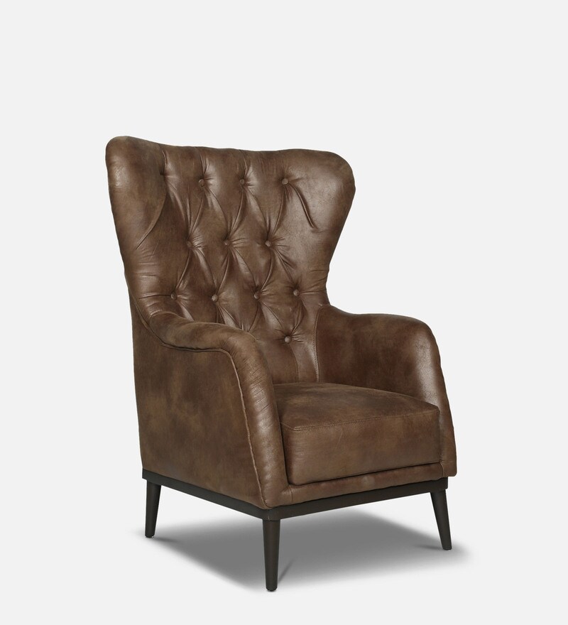 wing chair brown