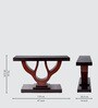 Zidena Solid Wood Console Table in Brown Finish