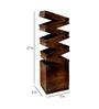 Zig Zag Coffee Wood Shade Table Lamp With Walnut Base