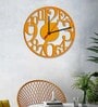 Yellow MDF Zig Zag Modern Wall Clock