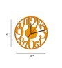 Yellow MDF Zig Zag Modern Wall Clock