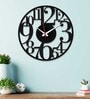 Zig Zag Numbers Wooden Wall Clock