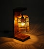 Zig Zag Rattan Table Lamp