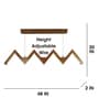 ZigZag 48 Brown Wooden LED Hanging Lamp