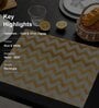 Zigzag Multicolor (12 X 18 ) MDF Wood 1Pc Table Placemats