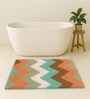 ZigZag Rust Microfiber 16x24 Inches Super Soft Bath Mat