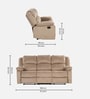 Zik Manual 3 Seater Recliner In Cream Color