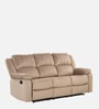 Zik Manual 3 Seater Recliner In Cream Color