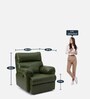 Zilpah Leatherette 1 Seater Manual Recliner In Olive Green Color